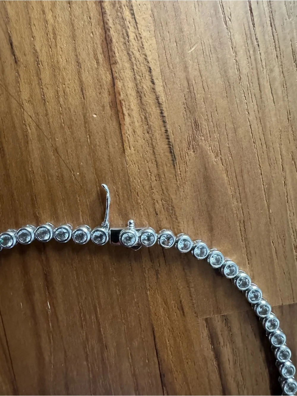Dorsey ‘James’ 15” Bezel Rivière Necklace in Lab White Sapphire - Like New - Picture 4 of 6
